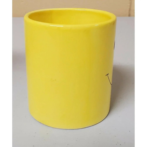 Burton & Burton Smiley Face Mug Cup Yellow with Black Eyes Smile & Handle - Picture 5 of 6